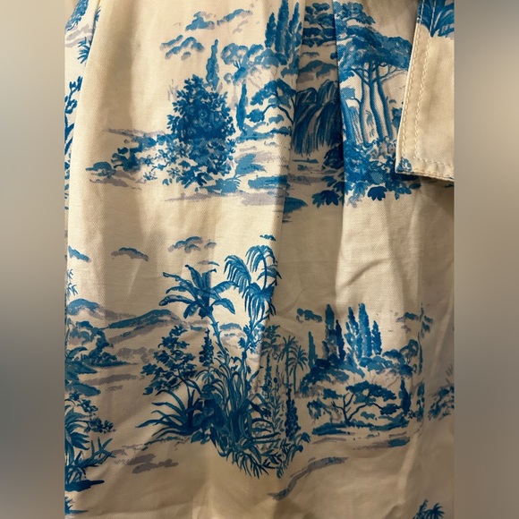 Ann Taylor Floral Toile Pleated Tie Waist Midi Skirt NWT! - Picture 13 of 14